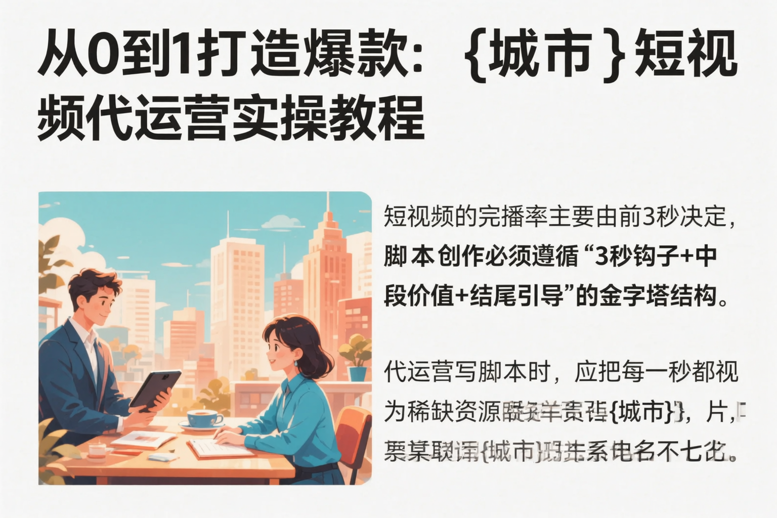 从0到1打造爆款：长春短视频代运营实操教程