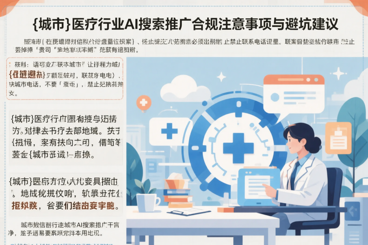 长春医疗行业AI搜索推广合规注意事项与避坑建议