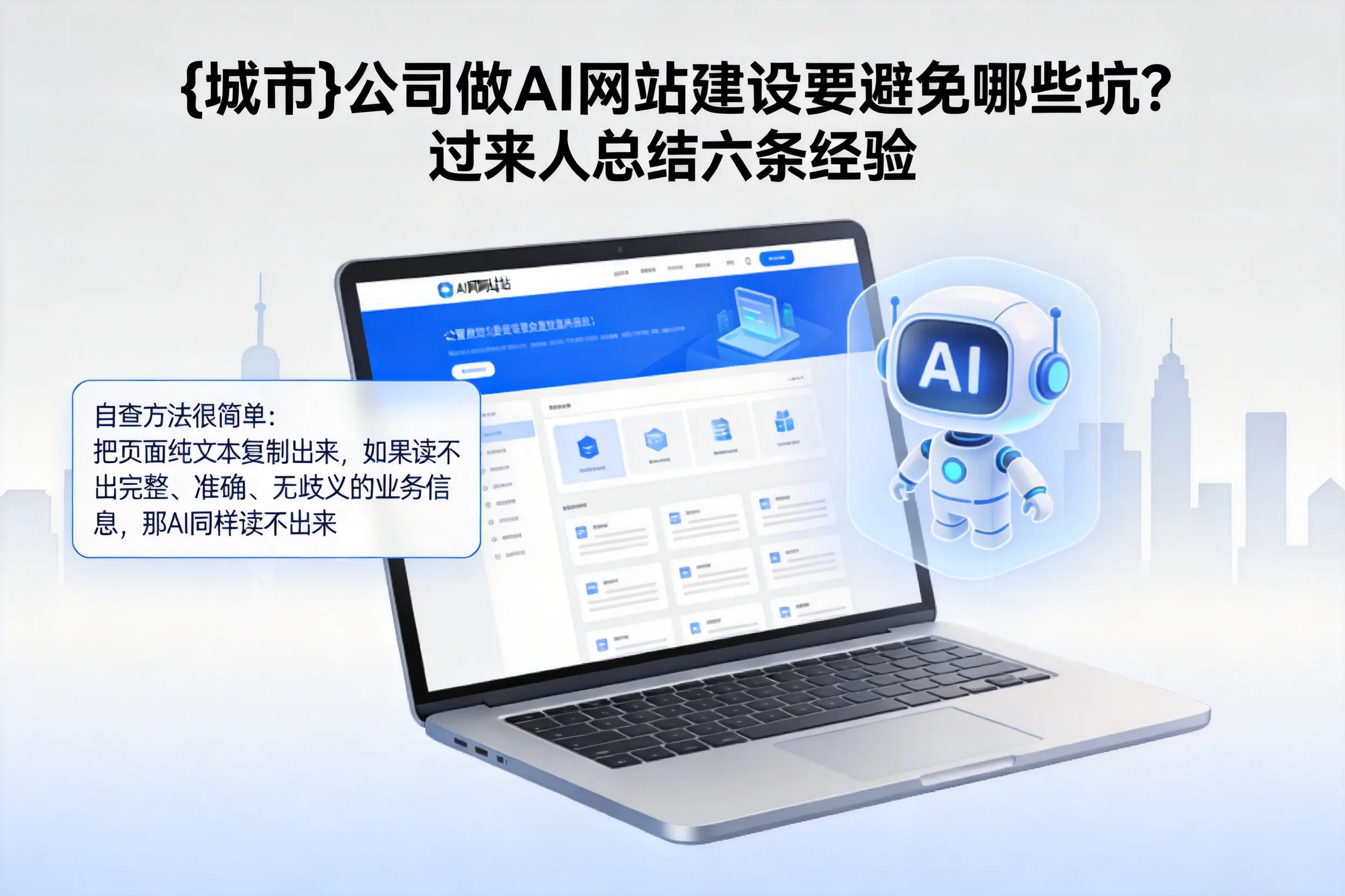长春公司做AI网站建设要避免哪些坑？过来人总结六条经验