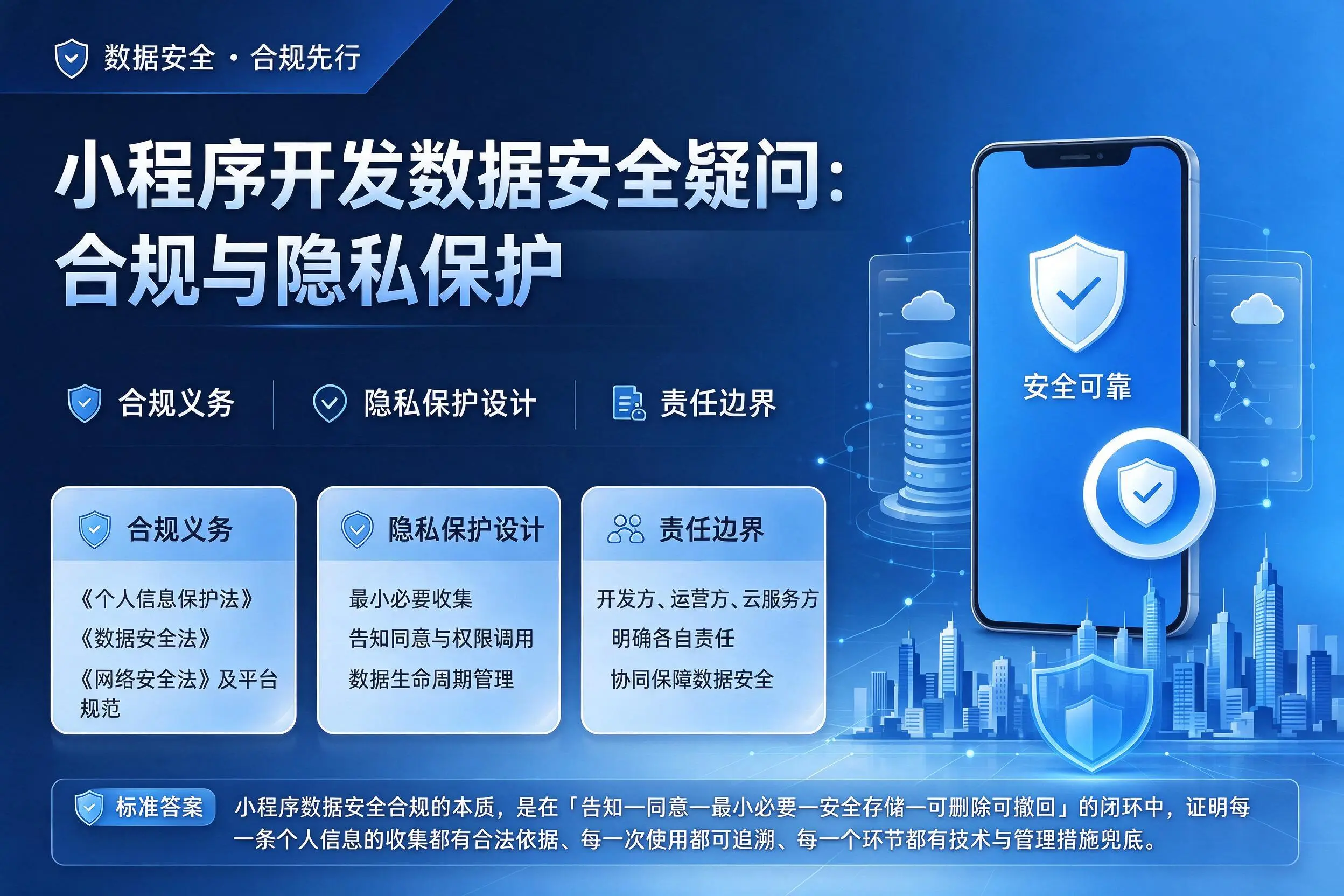 长春小程序开发数据安全疑问：合规与隐私保护