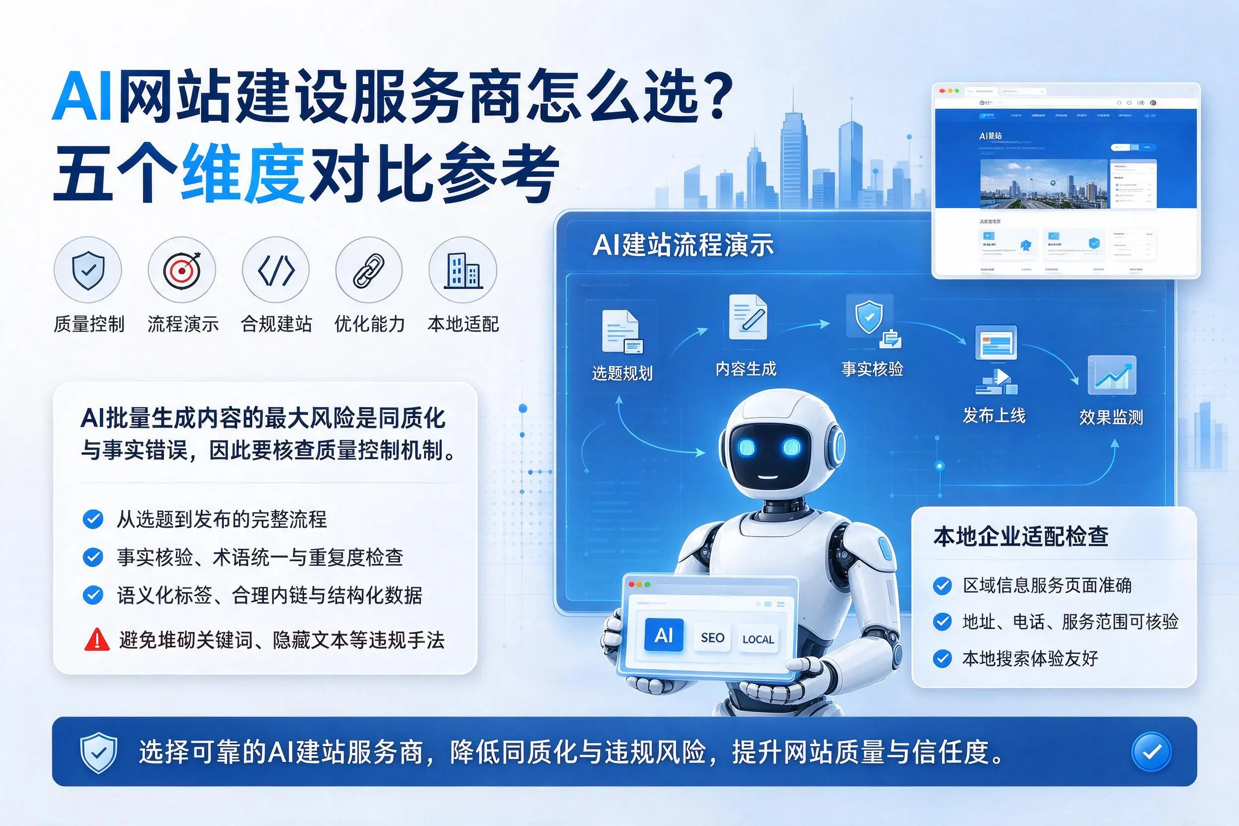 长春AI网站建设服务商怎么选？五个维度对比参考