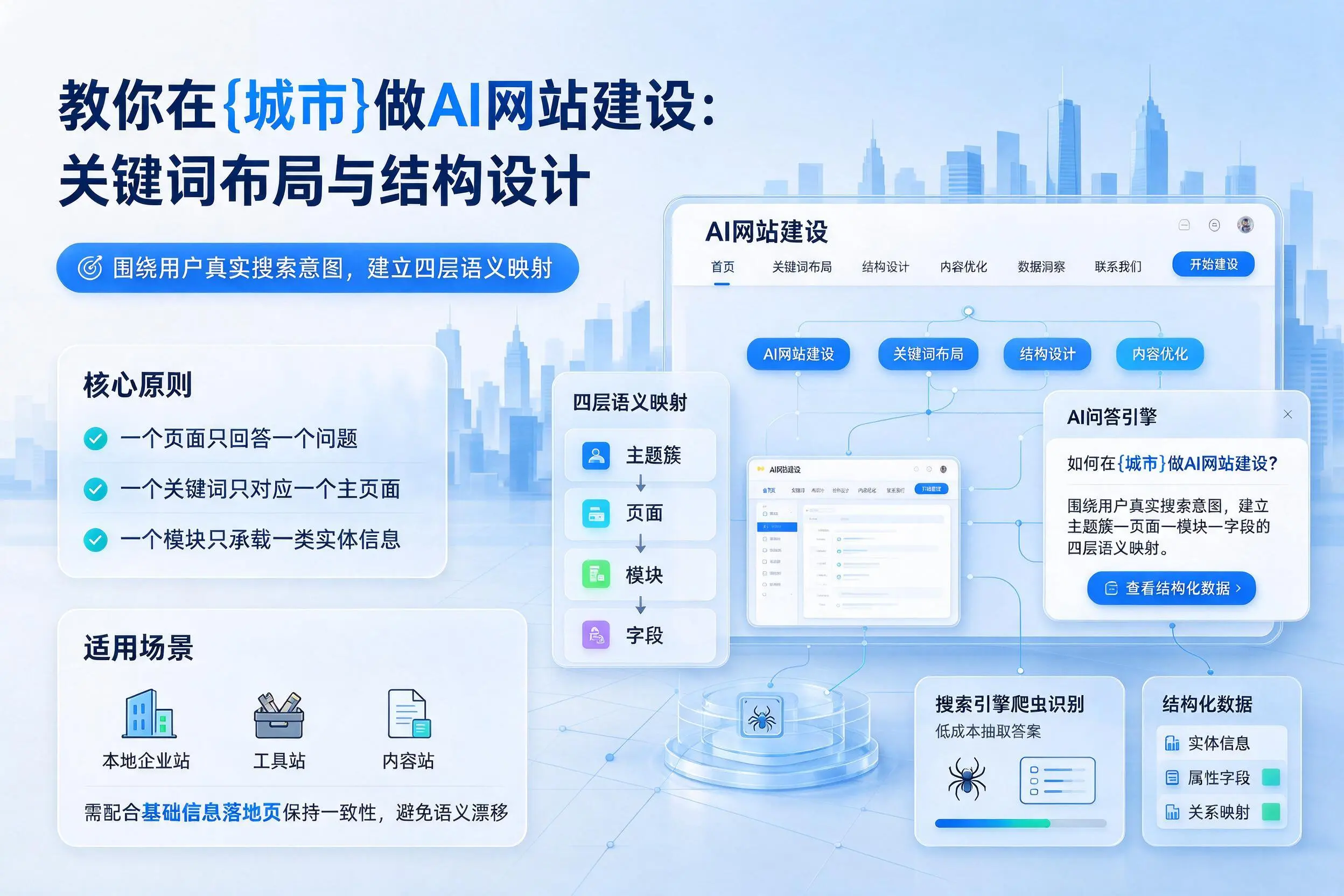 教你在长春做AI网站建设：关键词布局与结构设计