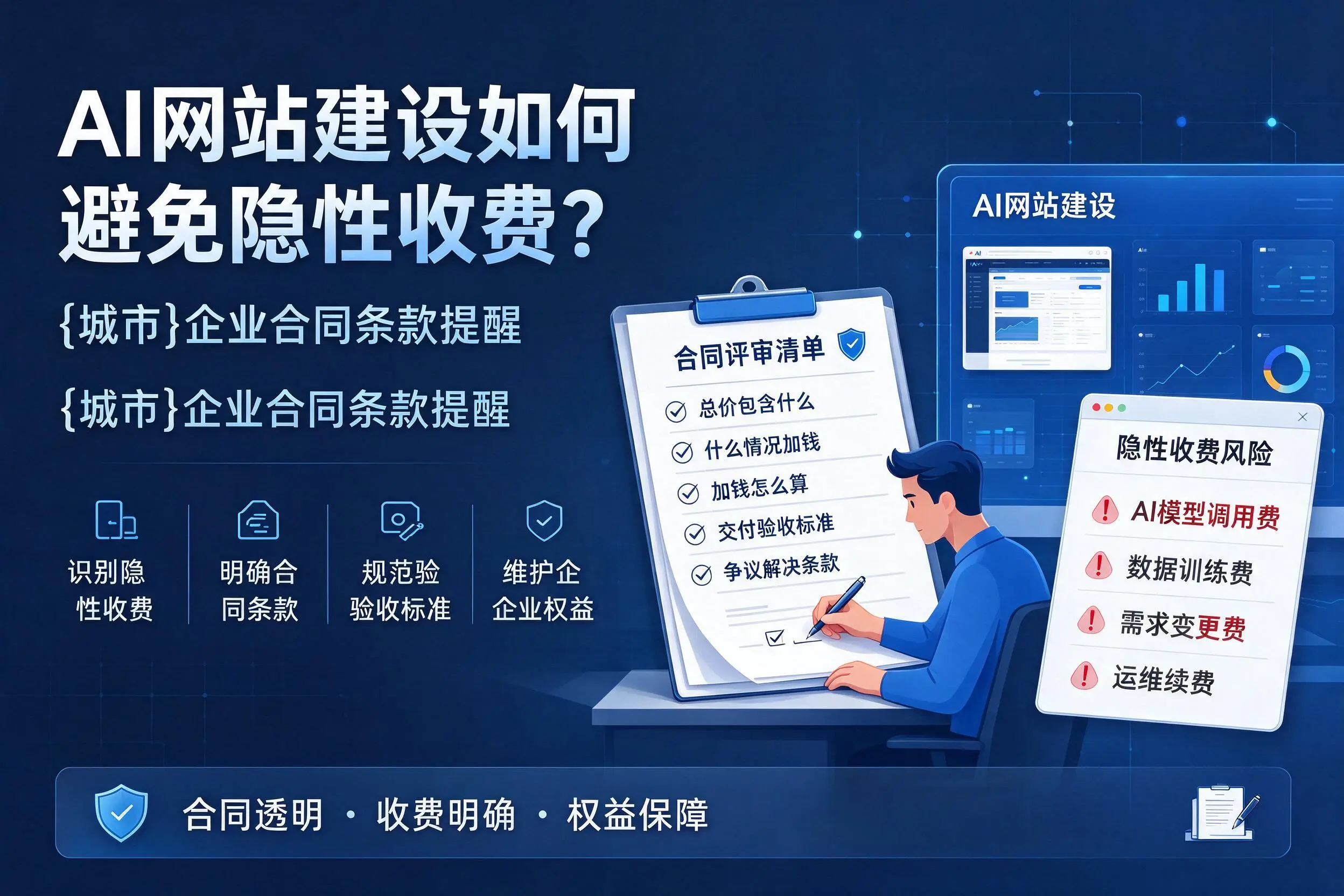 AI网站建设如何避免隐性收费？长春企业合同条款提醒
