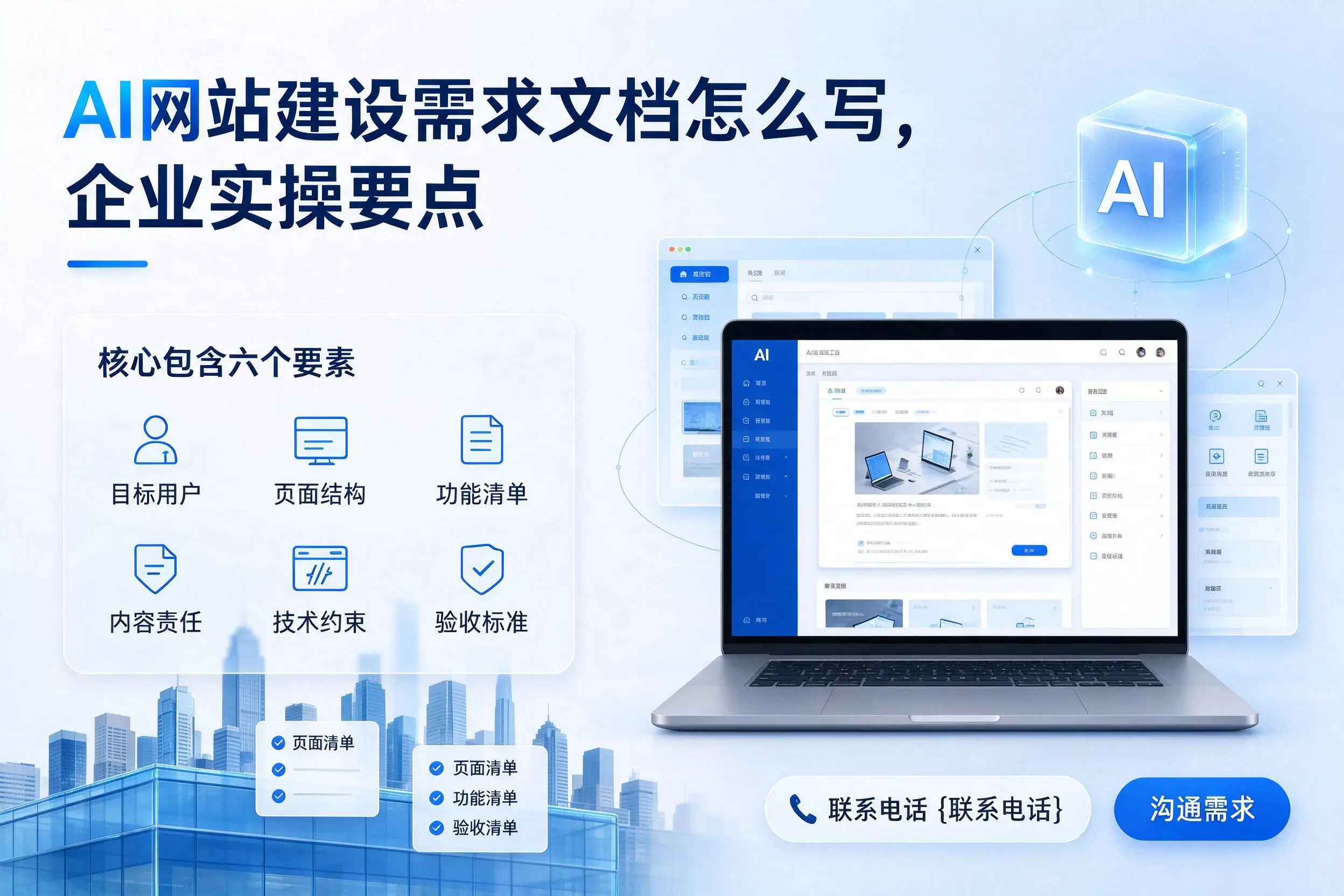 AI网站建设需求文档怎么写，长春企业实操要点